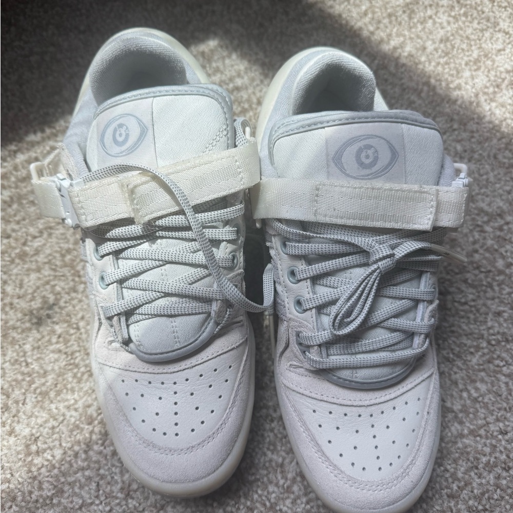 Bad Bunny Adidas Originals Gray Sneakers with Leather Upper and Chunky Sole